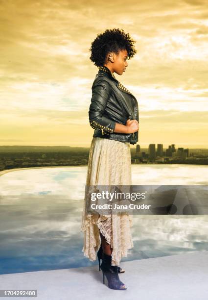 Singer, rapper, songwriter, and record producer Marian Azeb Mereba is photographed for Kotton Records on November 12, 2013 in Los Angeles, California.