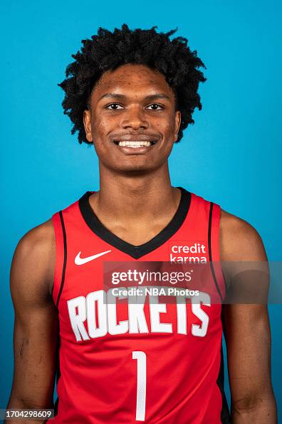 Houston Rockets Thompson Amen Thompson of the Houston Rockets poses for a head shot during ...
