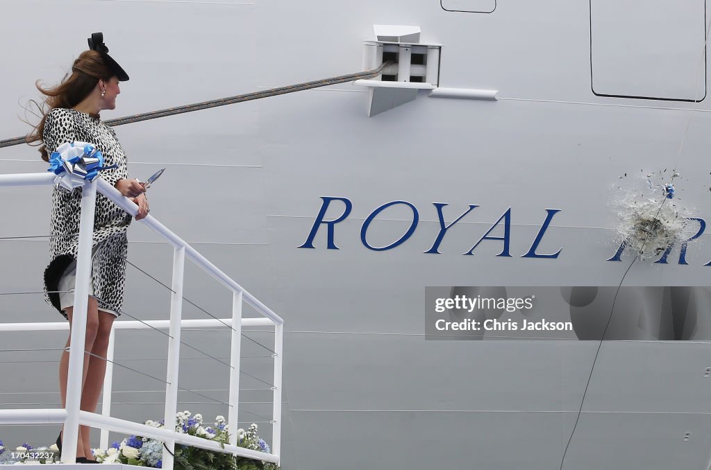 The Duchess Of Cambridge Attends Princess Cruises Ship Naming Ceremony