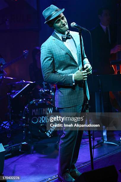 Singer/actor Matthew Morrison performs at The Sayers Club on June 12, 2013 in Hollywood, California.