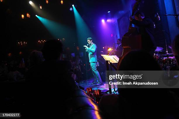 Singer/actor Matthew Morrison performs at The Sayers Club on June 12, 2013 in Hollywood, California.