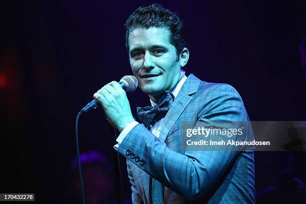 Singer/actor Matthew Morrison performs at The Sayers Club on June 12, 2013 in Hollywood, California.