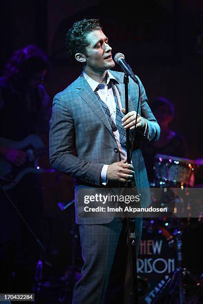 Singer/actor Matthew Morrison performs at The Sayers Club on June 12, 2013 in Hollywood, California.