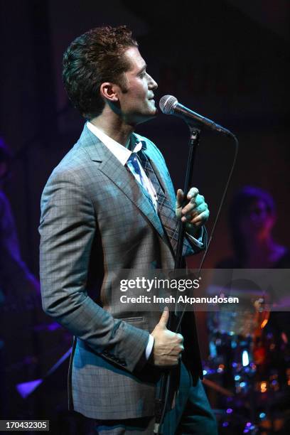 Singer/actor Matthew Morrison performs at The Sayers Club on June 12, 2013 in Hollywood, California.