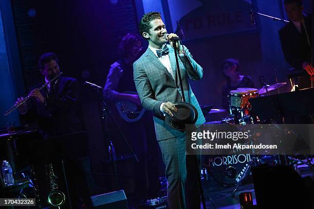 Singer/actor Matthew Morrison performs at The Sayers Club on June 12, 2013 in Hollywood, California.