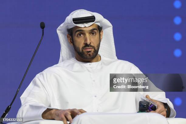 Mansoor Mohamed Al Hamed, chief executive officer of Mubadala Energy, during a panel session on day two of the Abu Dhabi International Petroleum...