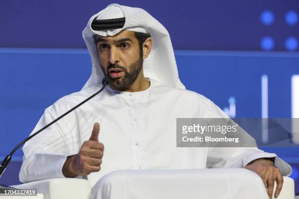 Mansoor Mohamed Al Hamed, chief executive officer of Mubadala Energy, speaks during a panel session on day two of the Abu Dhabi International...