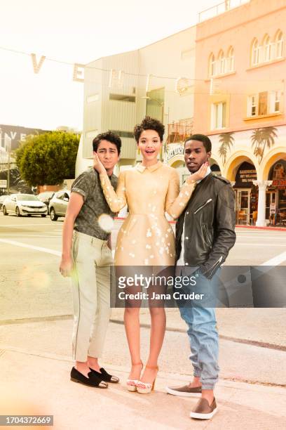 Actors Tony Revolor, Kiersey Clemons and Shameik Moore are photographed for Essence Magazine on March 15, 2015 in Venice, California. PUBLISHED IMAGE.