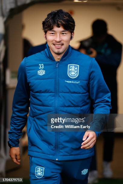 Yuta Nakayama of Huddersfield Town during the Sky Bet Championship match between Coventry City and Huddersfield Town at The Coventry Building Society...