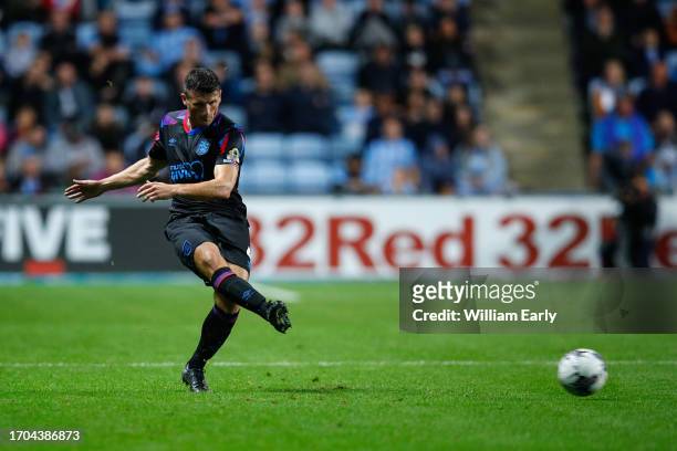 Matty Pearson of Huddersfield Town during the Sky Bet Championship match between Coventry City and Huddersfield Town at The Coventry Building Society...