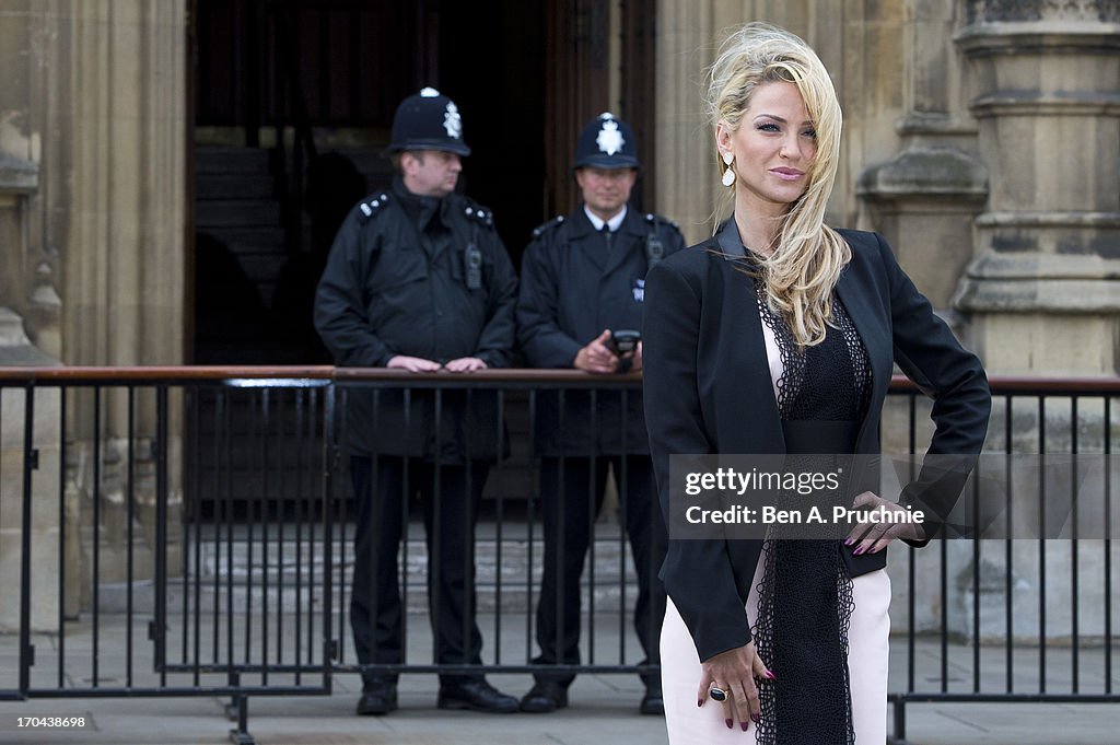 Sarah Harding Visits The House Of Commons - Photocall