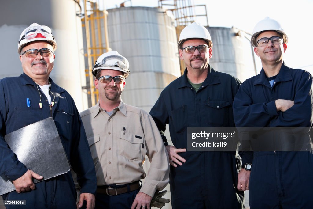 Engineers at chemical plant