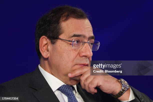 Tarek El Molla, Egypt's oil minister, on day two of the Abu Dhabi International Petroleum Exhibition and Conference in Abu Dhabi, United Arab...
