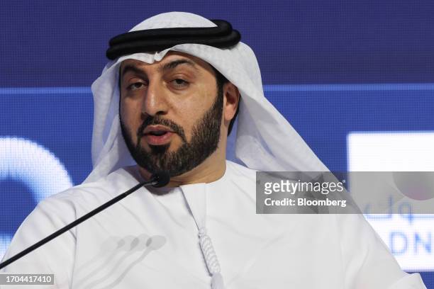 Ahmed Mohamed Alebri, chief executive officer of ADNOC Gas Plc, speaks during a panel session on day two of the Abu Dhabi International Petroleum...