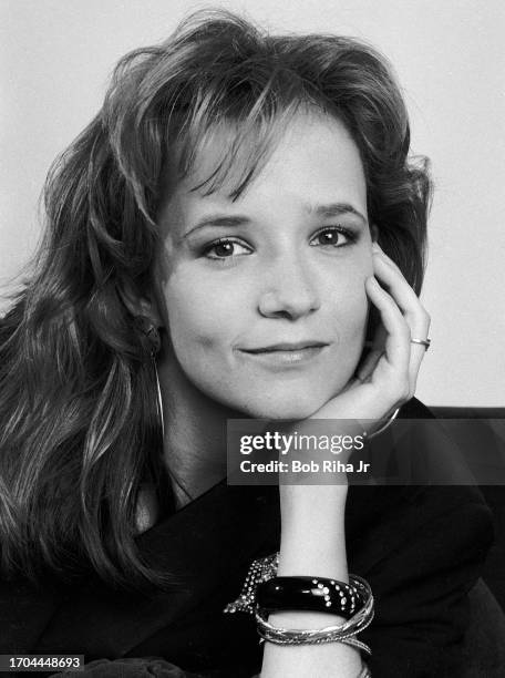 Actress Lea Thompson portrait session, July 24, 1986 in Los Angeles, California.