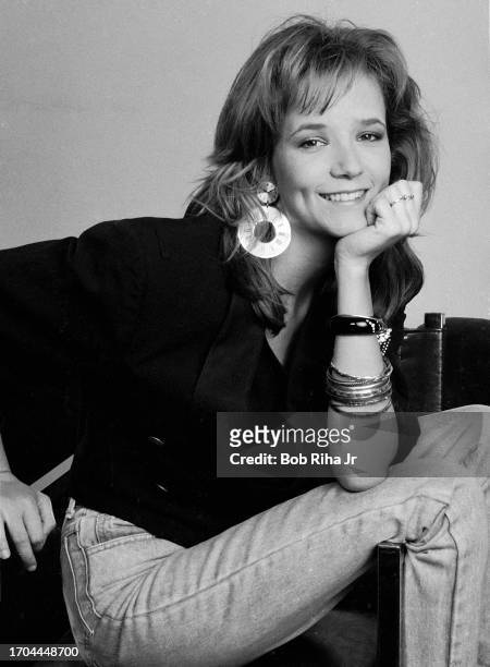 Actress Lea Thompson portrait session, July 24, 1986 in Los Angeles, California.