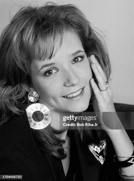 Actress Lea Thompson portrait session, July 24, 1986 in Los Angeles, California.