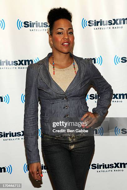 Singer and songwriter Maya Azucena visits the SiriusXM Studios on June 13, 2013 in New York City.