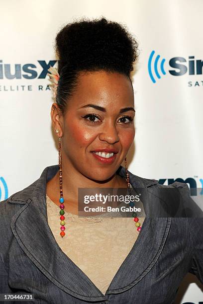 Singer and songwriter Maya Azucena visits the SiriusXM Studios on June 13, 2013 in New York City.