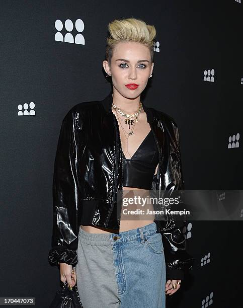 Miley Cyrus attends the New Myspace launch event on June 12, 2013 in Los Angeles, California.
