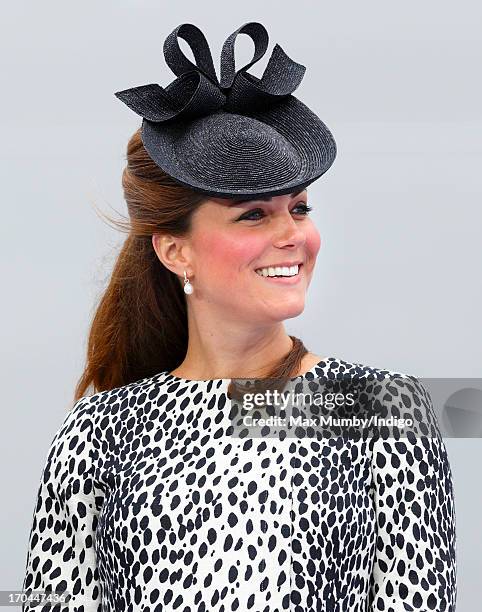 Catherine, Duchess of Cambridge attends the naming ceremony for the new Princess Cruises ship 'Royal Princess' on June 13, 2013 in Southampton,...