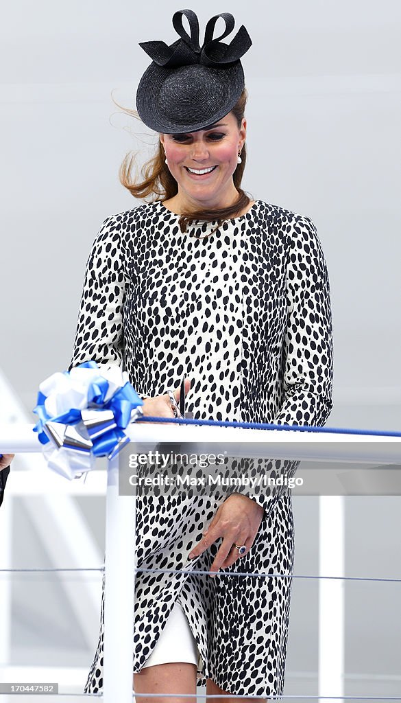 The Duchess Of Cambridge Attends Princess Cruises Ship Naming Ceremony