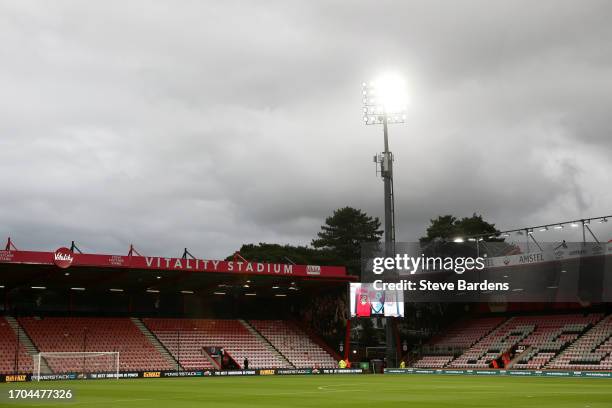 General view inside the stadium prior to the Carabao Cup Third Round match between AFC Bournemouth and Stoke City at Vitality Stadium on September...