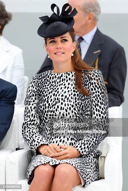 Catherine, Duchess of Cambridge attends the naming ceremony for the new Princess Cruises ship 'Royal Princess' on June 13, 2013 in Southampton,...