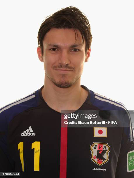 Mike Havenaar of Japan poses for a portrait at the Kubistchek Plaza Hotel on June 13, 2013 in Brasilia, Brazil.