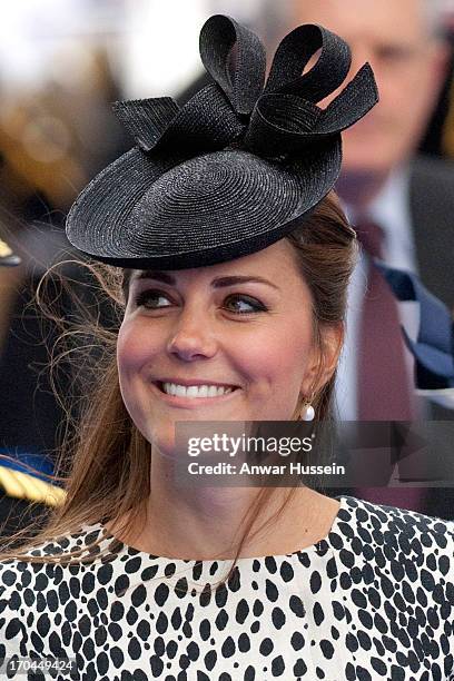 Catherine, Duchess of Cambridge attends the naming ceremony for the ship 'Royal Princess' on June 13, 2013 in Southampton, England.