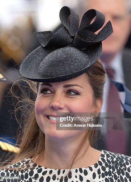 Catherine, Duchess of Cambridge attends the naming ceremony for the ship 'Royal Princess' on June 13, 2013 in Southampton, England.