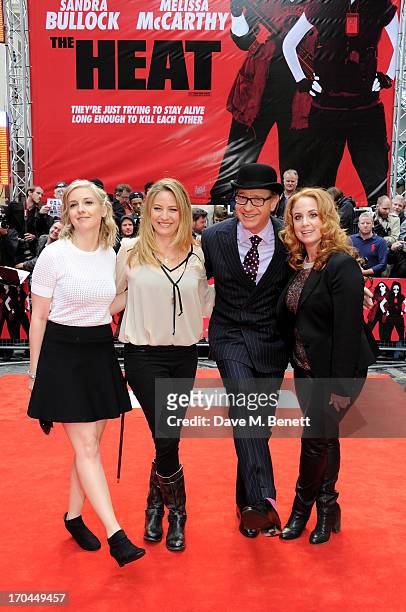 Katie Dippold, Jamie Denbo, Paul Feig and Jessica Chaffin attend a gala screening of 'The Heat' at The Curzon Mayfair on June 13, 2013 in London,...