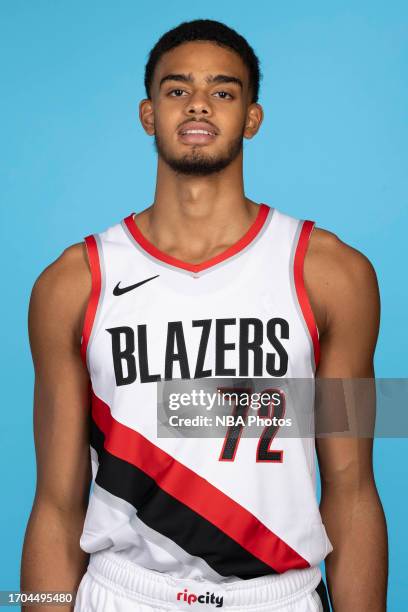 Rayan Rupert of the Portland Trail Blazers poses for head shot during 2023-24 NBA Media Day on October 2, 2023 at the Moda Center Arena in Portland,...