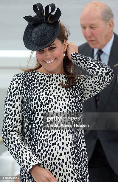 Catherine, Duchess of Cambridge attends the naming ceremony for the ship 'Royal Princess' on June 13, 2013 in Southampton, England.