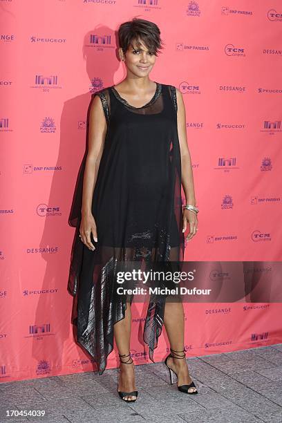 Halle Berry attends the 'Toiles Enchantees' Red Carpet as part of the Champs Elysees Film Festival 2013 at Publicis Champs Elysees on June 13, 2013...