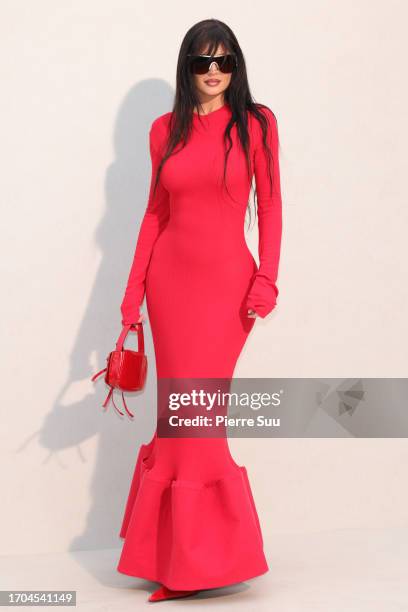 Kylie Jenner attends the Acne Studios Womenswear Spring/Summer 2024 show as part of Paris Fashion Week on September 27, 2023 in Paris, France.