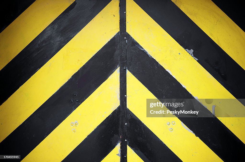 Preto e Amarelo riscas fundo de Perigo