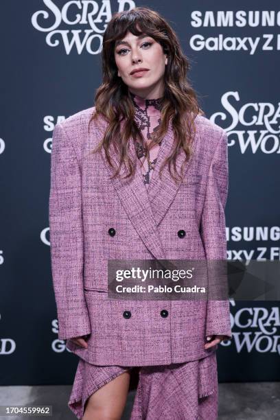 Actress Blanca Suarez presents the Samsung Galaxy Z Flip5 at La Neomudejar Museum on September 27, 2023 in Madrid, Spain.