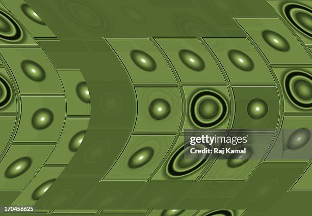 convex abstract design - green studio background stock illustrations