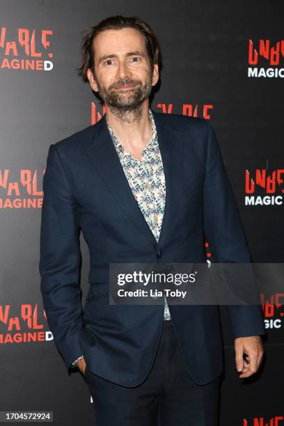 David Tennant arrives at the Gala Night of Derren Brown's "UNBELIEVABLE" at The Criterion Theatre on September 27, 2023 in London, England.