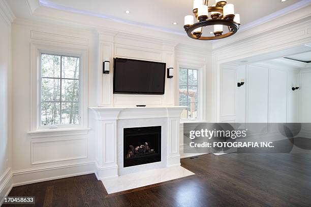 new living room - wainscoting stock pictures, royalty-free photos & images