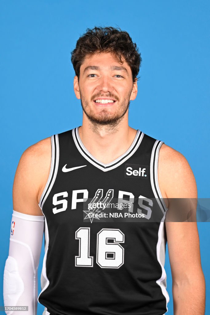 Cedi Osman of the San Antonio Spurs poses for a head shot during