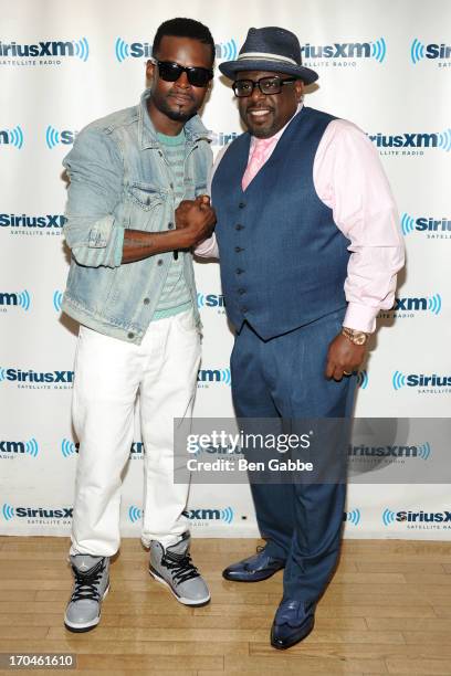 Shaliek and Cedric the Entertainer visit SiriusXM Studios on June 13, 2013 in New York City.
