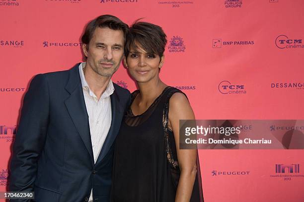 Halle Berry and Olivier Martinez Attend the 'Toiles Enchantees' Red Carpet As Part of The Champs Elysees Film Festival 2013 at Publicis Champs...