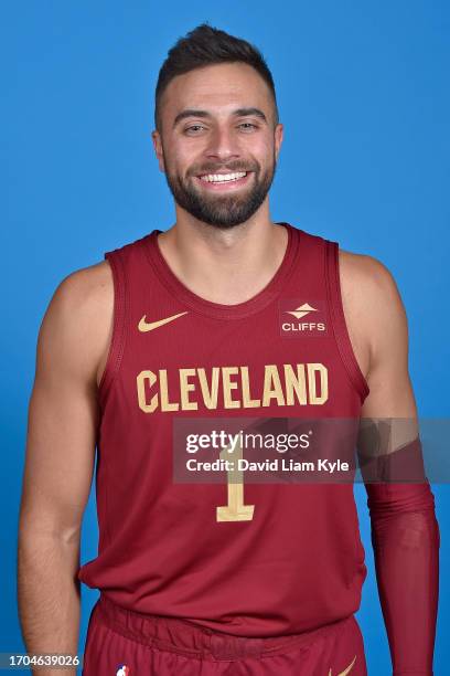 Max Strus of the Cleveland Cavaliers poses for a head shot during 2023-24 NBA Media Day on October 2, 2023 in Cleveland, Ohio at the Rocket Mortgage...