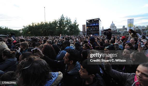 Jessie J performs at agit8 at Tate Modern, ONE's campaign ahead of the G8 at Tate Modern on June 13, 2013 in London, England.