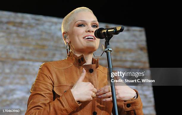 Jessie J performs at agit8 at Tate Modern, ONE's campaign ahead of the G8 at Tate Modern on June 13, 2013 in London, England.