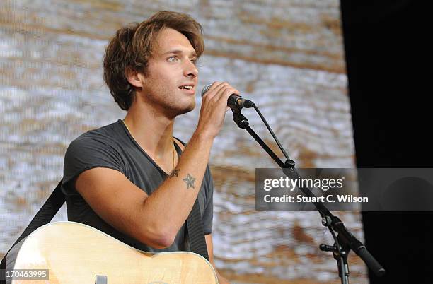 Paolo Nutini performing at agit8 at Tate Modern, ONE's campaign ahead of the G8 at Tate Modern on June 13, 2013 in London, England.