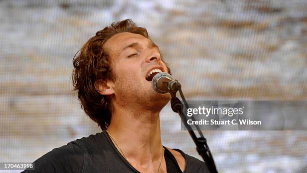 Paolo Nutini performing at agit8 at Tate Modern, ONE's campaign ahead of the G8 at Tate Modern on June 13, 2013 in London, England.