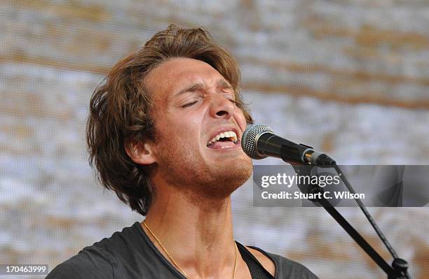 Paolo Nutini performing at agit8 at Tate Modern, ONE's campaign ahead of the G8 at Tate Modern on June 13, 2013 in London, England.